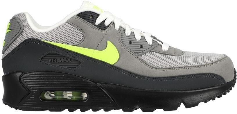 Nike Air Max 90 Zwart Anthracite Light Charcoal Neon Yellow Zwart Geel Air Max Lifestyle Kinder Sneakers voor en