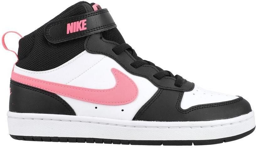 Nike Sneakers Court Borough Mid 2 Zwart Wit Roze Little Kids