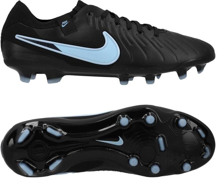 Nike Low top voetbalschoenen (stevige ondergrond) Tiempo Legend 10 Pro Zwart- Zwart