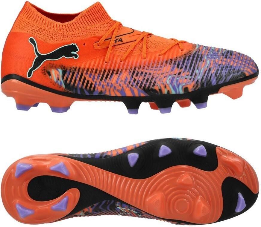 PUMA Future 8 Match FG AG Creativity Oranje klaproos Donkere amethist Turquoise Zwart LIMITED EDITION - Foto 2