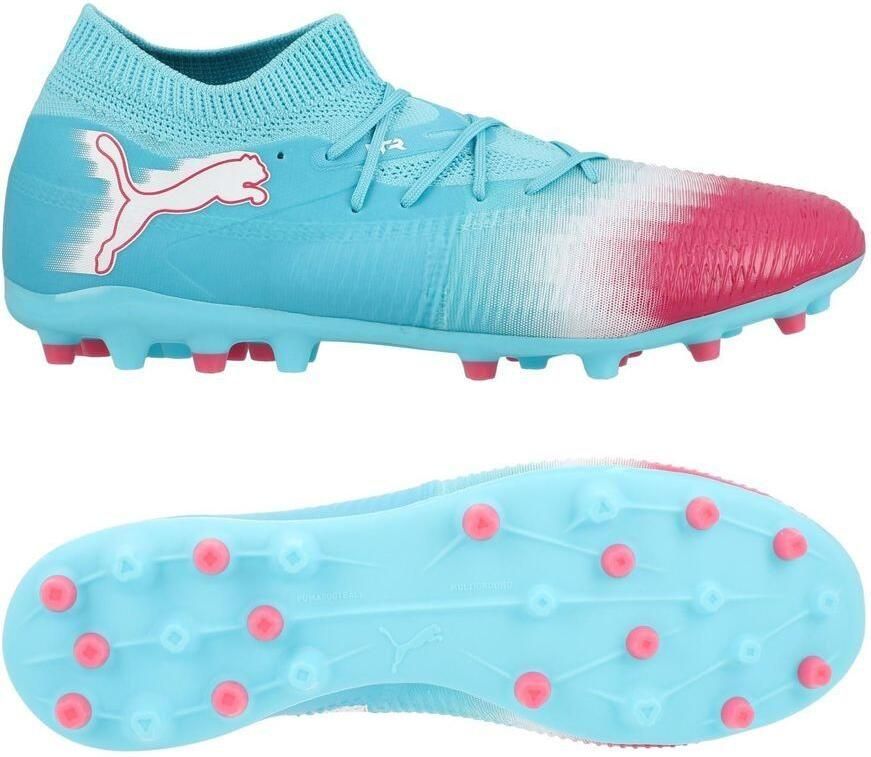PUMA Future 8 Match MG Re-charge Blauw Wit Roze