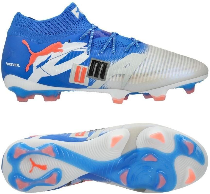 PUMA Future 8 Ultimate FG Forever Wit Blauw Grijs Zwart Gloeiend rood LIMITED EDITION