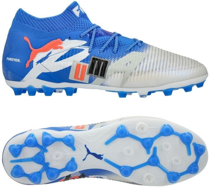 PUMA Future 8 Ultimate MG Forever Wit Blauw Grijs Zwart Gloeiend rood LIMITED EDITION