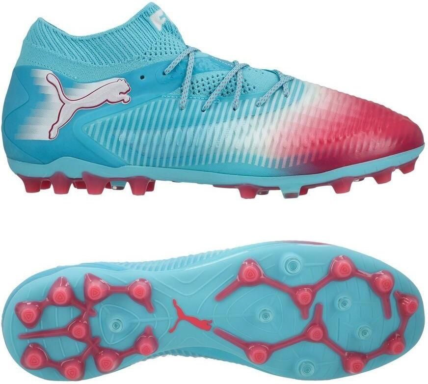 PUMA Future 8 Ultimate MG Re-charge Blauw Wit Roze