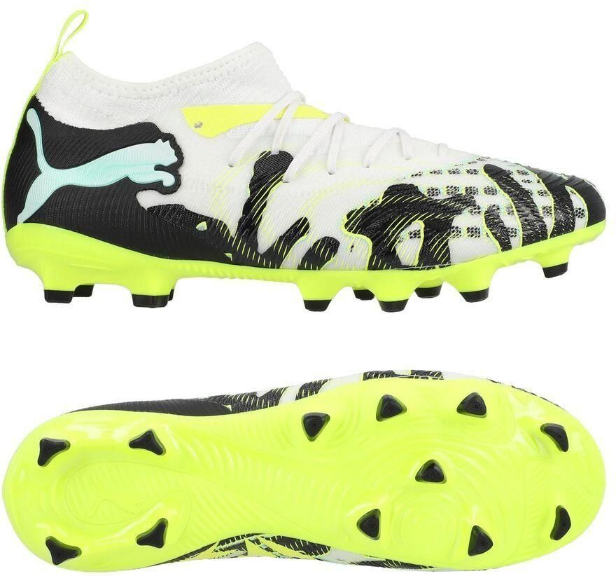 PUMA Future 9 Match FG AG Creativity Geel Muntgelei Wit Zwart Kids