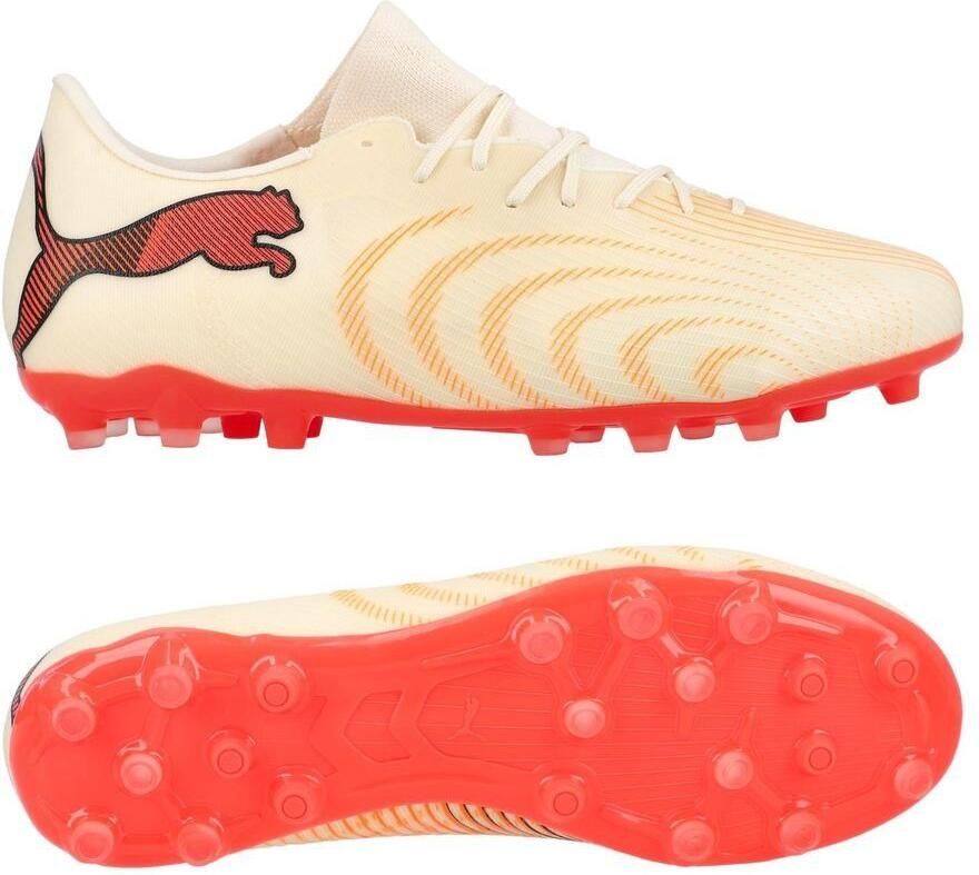 PUMA Future 9 Match Fusion MG The Arrival A gaan met suiker Wit Ultra Red Zwart