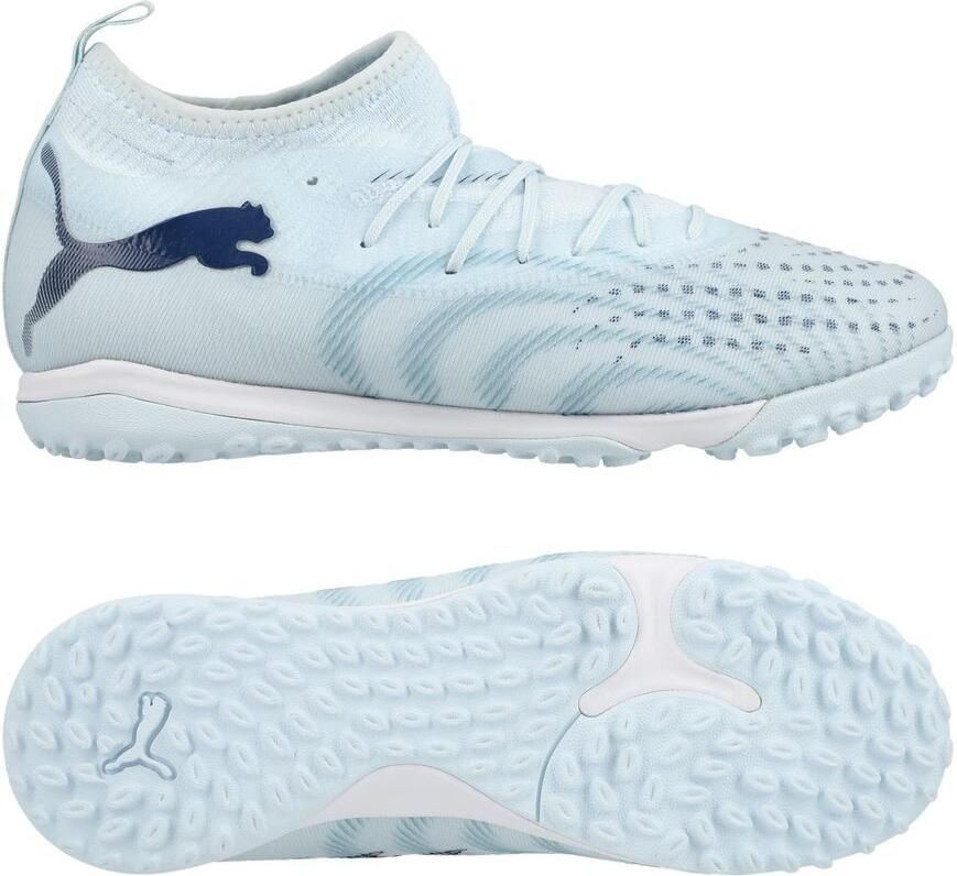 PUMA Future 9 Match Mid + TT Dreamrush Ijsblauw Blue Jewel Kids
