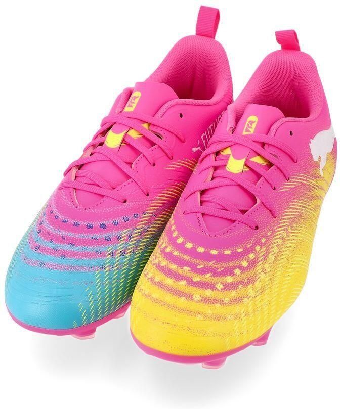 PUMA FUTURE 9 PLAY FG AG Jr Unisex Sportschoenen Poison Pink-Sun Stream-Bright Aqua- White - Foto 2