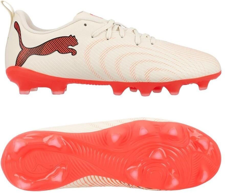 Puma Future 9 Play junior imitatieleren voetbalschoenen beige rood Imitatieleer - Foto 3