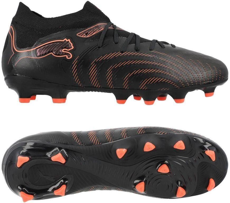 PUMA Future 9 Pro Gras Kunstgras Voetbalschoenen (MG) Kids Zwart Rood