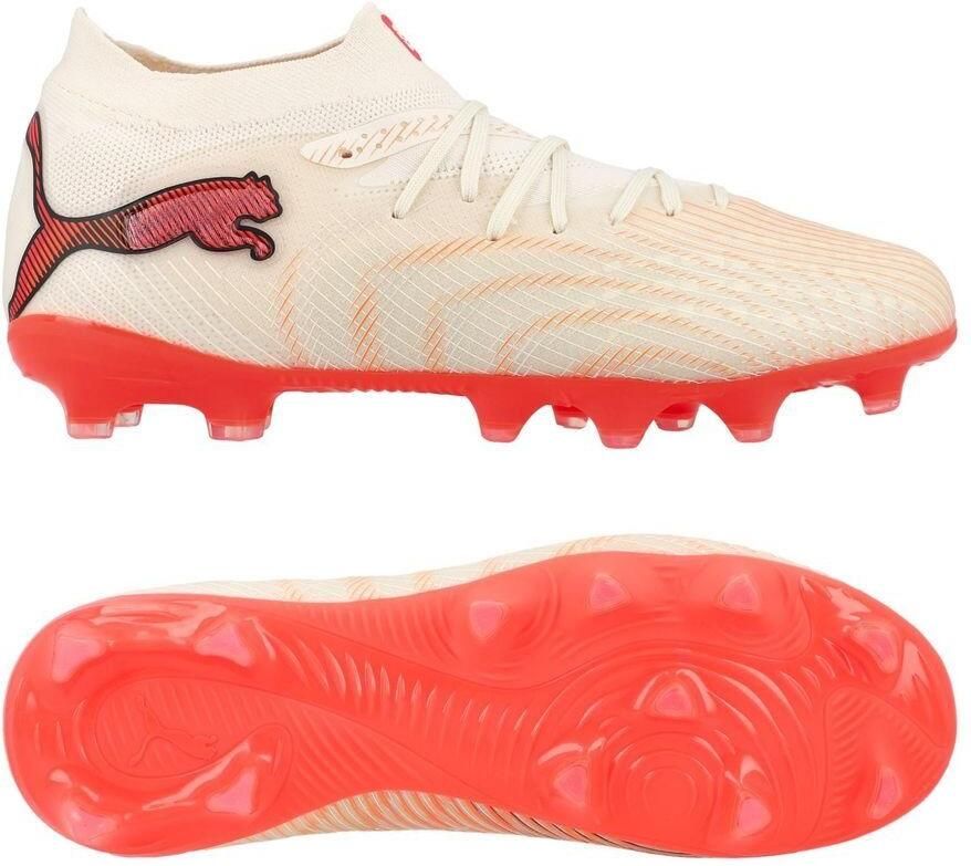 PUMA Future 9 Pro FG AG The Arrival A gaan met suiker Wit Ultra Red Zwart Kids