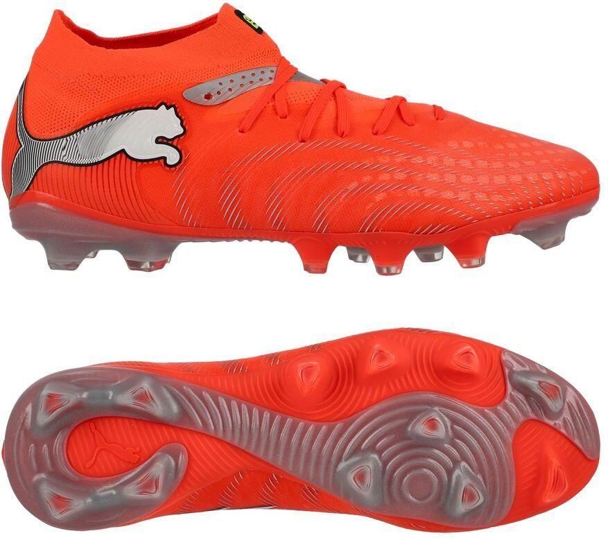 PUMA Future 9 Pro FG AG Unleashed Gloeiend rood Wit Zwart Zilver Dames