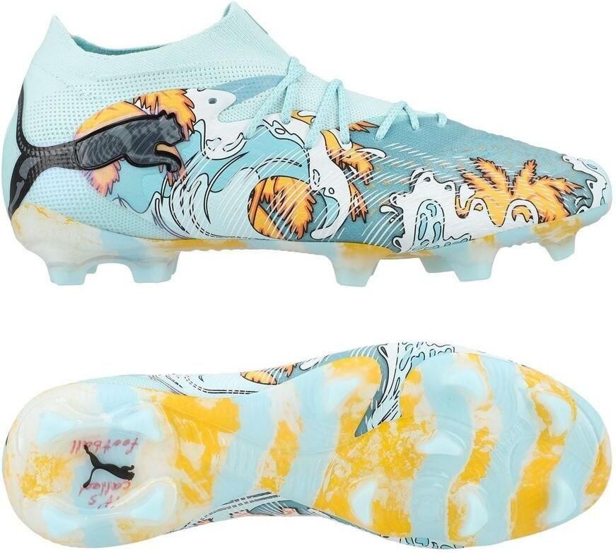 PUMA Future 9 Ultimate FG Los Angeles City Edition Turquoise Team Aqua Sun Stream