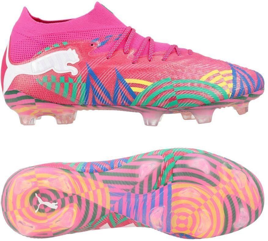 PUMA Future 9 Ultimate FG Mexico City Edition Roze Grasachtig groen Racing Blue Yellow Blaze