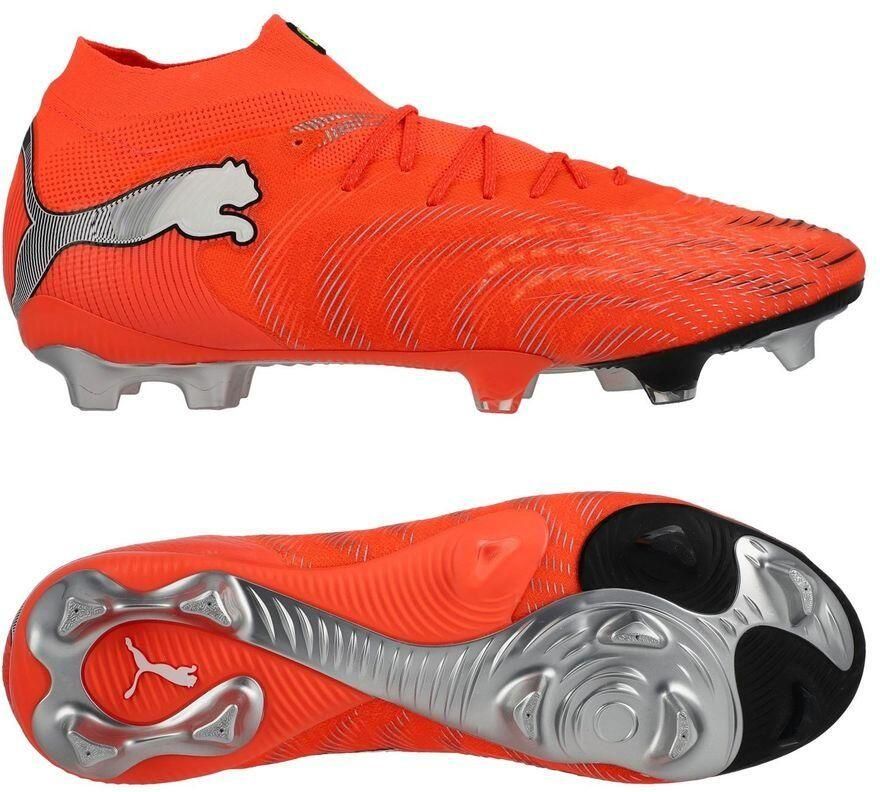 PUMA Future 9 Ultimate FG Unleashed Gloeiend rood Wit Zwart Zilver Dames