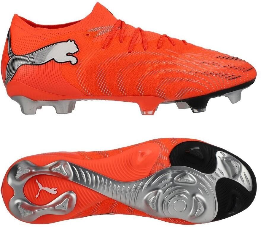PUMA Future 9 Ultimate Low Cut FG Unleashed Gloeiend rood Wit Zwart Zilver