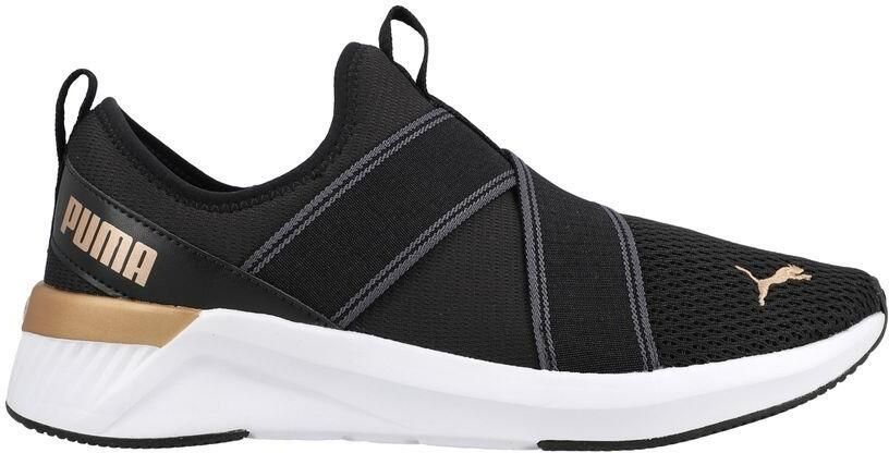 PUMA Hardloopschoenen Softride Harli Slip-On Zwart Wit Goud Dames