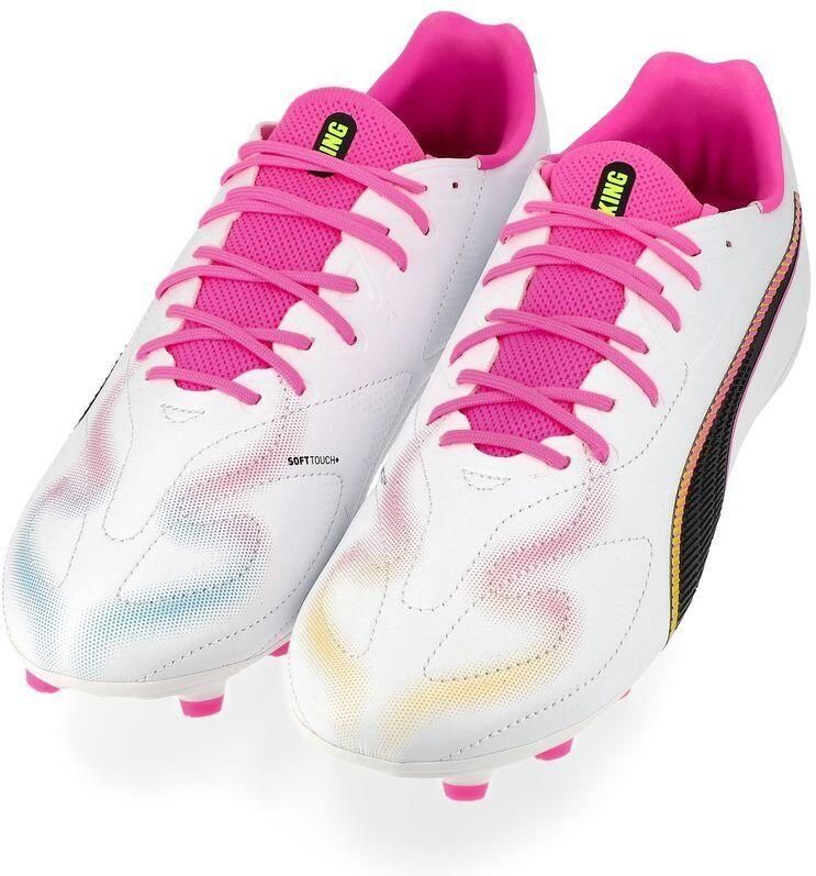 PUMA King 20 Match FG AG Showtime Wit Poison Pink Blauw Kids