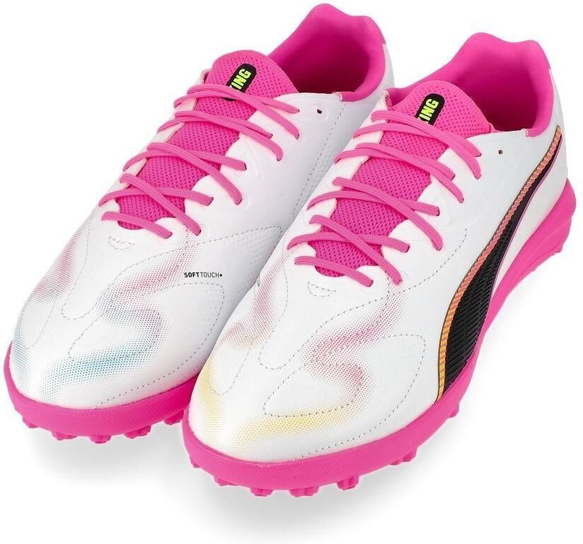 PUMA King 20 Match TT Showtime Wit Poison Pink Blauw Kids