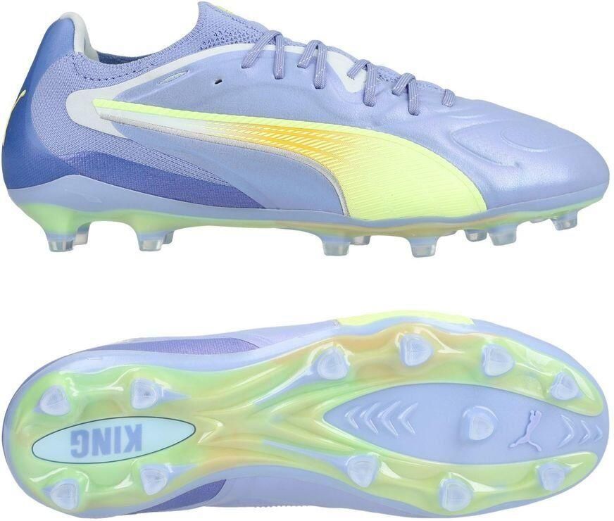 PUMA King 20 Ultimate FG AG Light Up Groen Ijsblauw Intense lavendel Dames