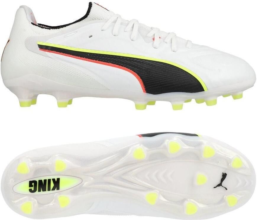 PUMA King 20 Ultimate FG AG Unleashed Wit Gloeiend rood Geel Dames
