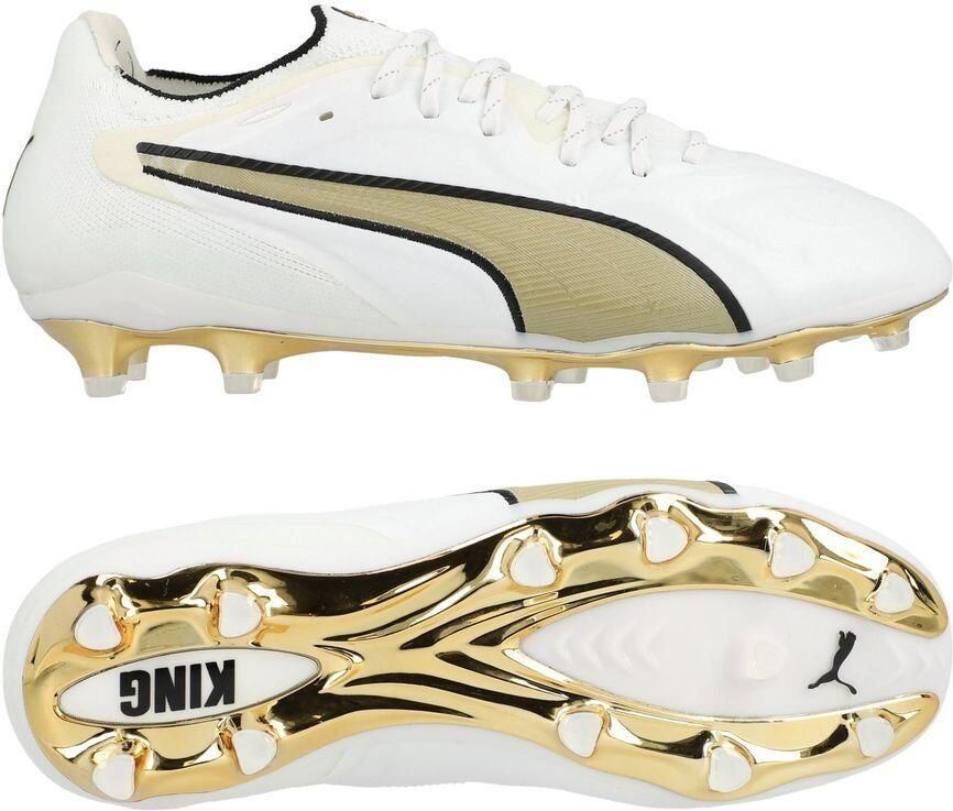 PUMA King 20 Ultimate FG AG White Gold Wit Goud Zwart