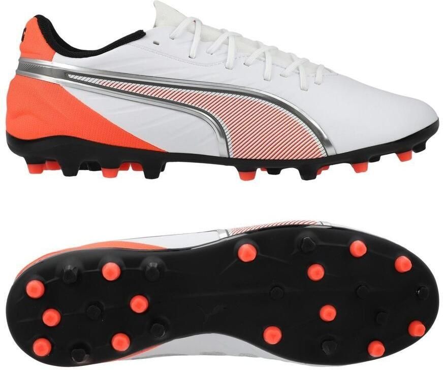 PUMA King Match MG Untamed Wit Zilver Gloeiend rood