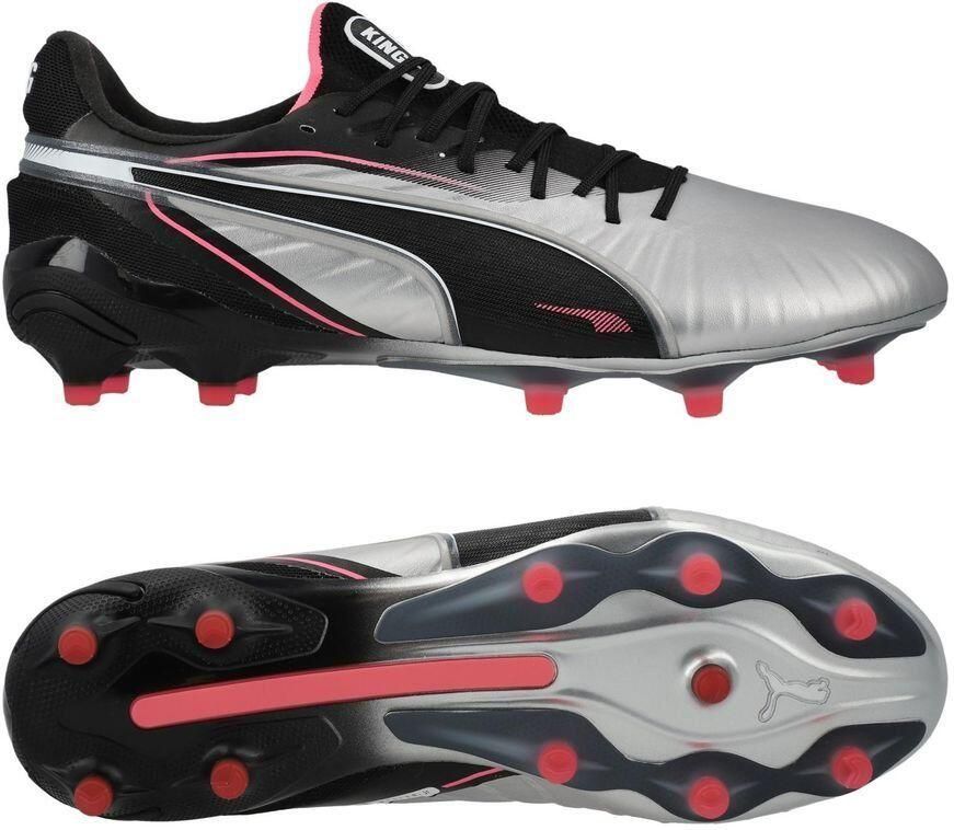 PUMA King Ultimate FG AG Audacity Zilver Zwart Door de zon getroffen Wit - Foto 3