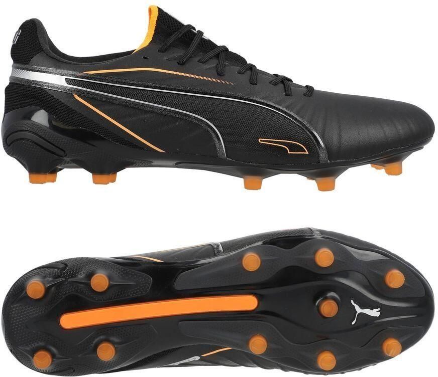 PUMA King Ultimate FG AG Eclipse Zwart Hittebrand Zilver