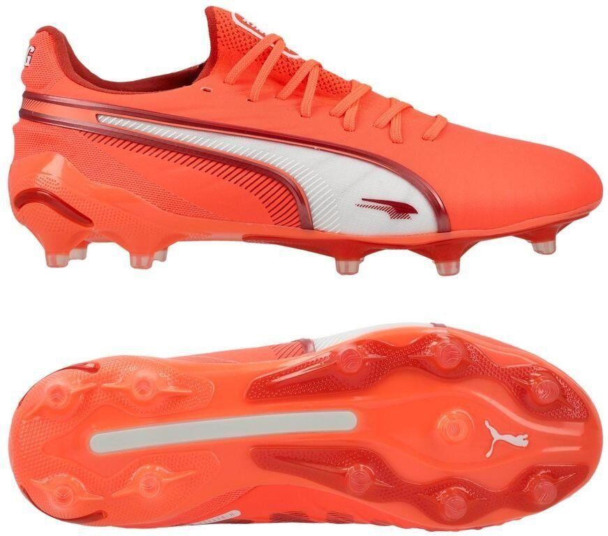 PUMA King Ultimate FG AG Unlimited Gloeiend rood Wit Red Fire Dames