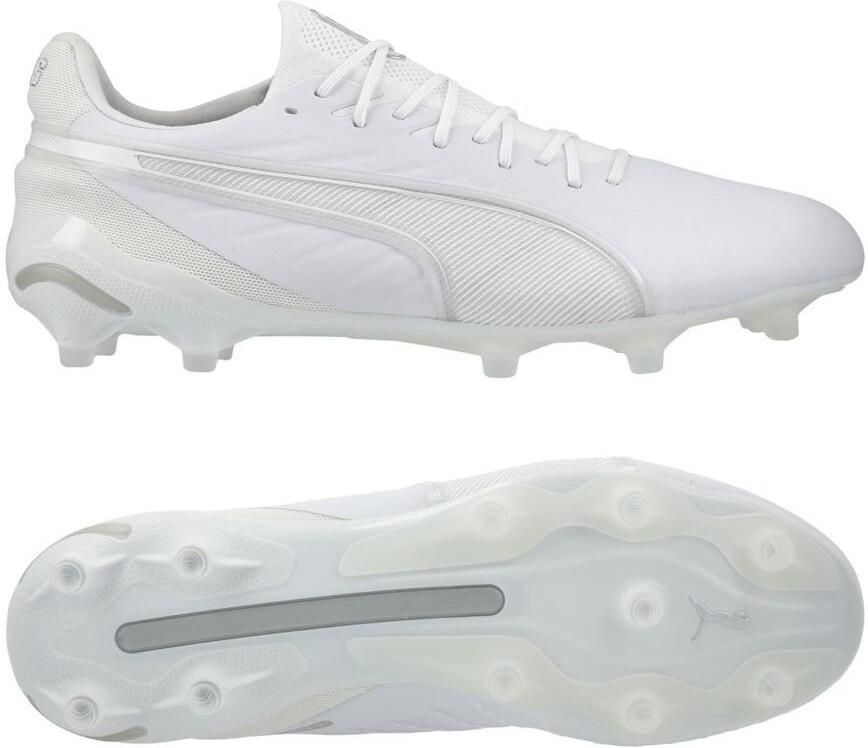 PUMA King Ultimate FG AG White Pack Wit Zilver