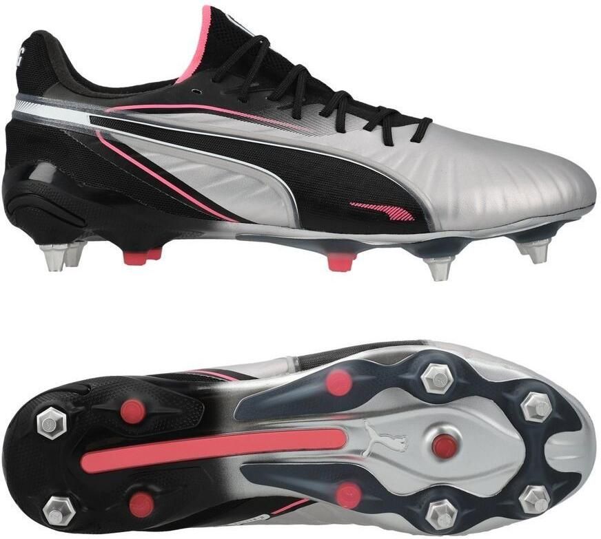 PUMA King Ultimate SG Audacity Zilver Zwart Door de zon getroffen Wit