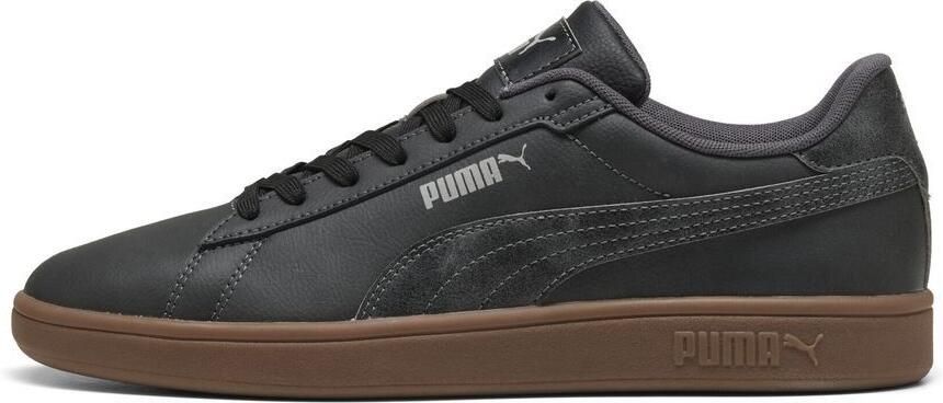 PUMA Heren Smash 3.0 Crafted Leather Sneakers Black -Moddy-Gray - Foto 3