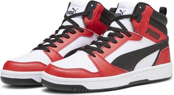PUMA Schuhe Mid Rebound v6 392326 White- Black-For All Time Red - Foto 2