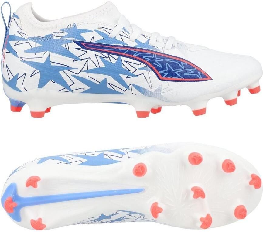 PUMA Ultra 6 Match FG AG Christian Pulisic X Kidsuper Wit Pink Lilac Dusky Blue Kids LIMITED EDITION