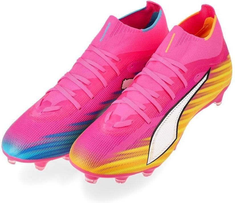 PUMA Ultra 6 Match + FG AG Showtime Poison Pink Wit Sun Stream Blauw Zwart Dames