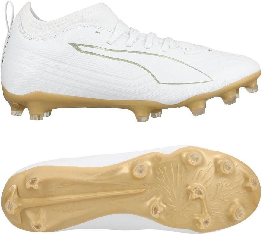 PUMA Ultra 6 Match FG AG White Gold Wit Goud Zwart Kids