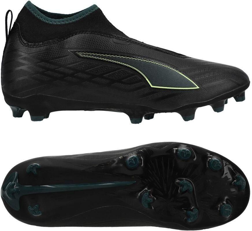 PUMA Ultra 6 Match + Laceless FG AG Eclipse Zwart Groen Green Terrain Kids