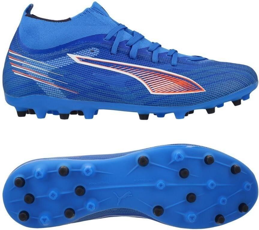 PUMA Ultra 6 Match + MG Untamed Blauw Wit Gloeiend rood