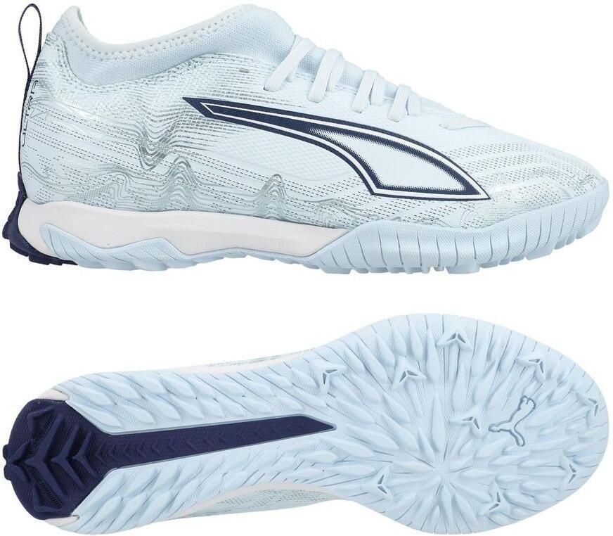 PUMA Ultra 6 Match Mid + TT Dreamrush Ijsblauw Wit Blue Jewel Kids