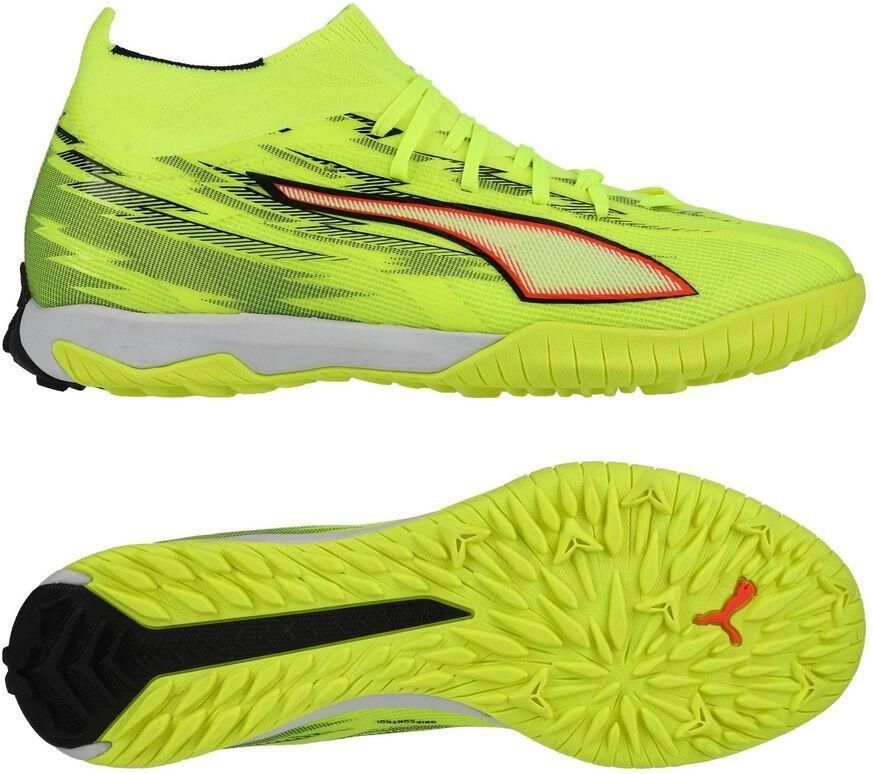 PUMA Ultra 6 Match + TT Unleashed Geel Zwart Gloeiend rood Neon