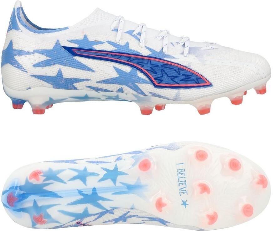 PUMA Ultra 6 Pro FG AG Christian Pulisic X Kidsuper Wit Pink Lilac Dusky Blue LIMITED EDITION