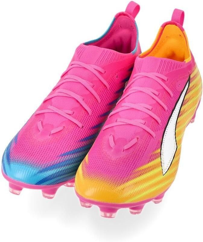 PUMA Ultra 6 Pro FG AG Showtime Poison Pink Wit Sun Stream Blauw Zwart Kids