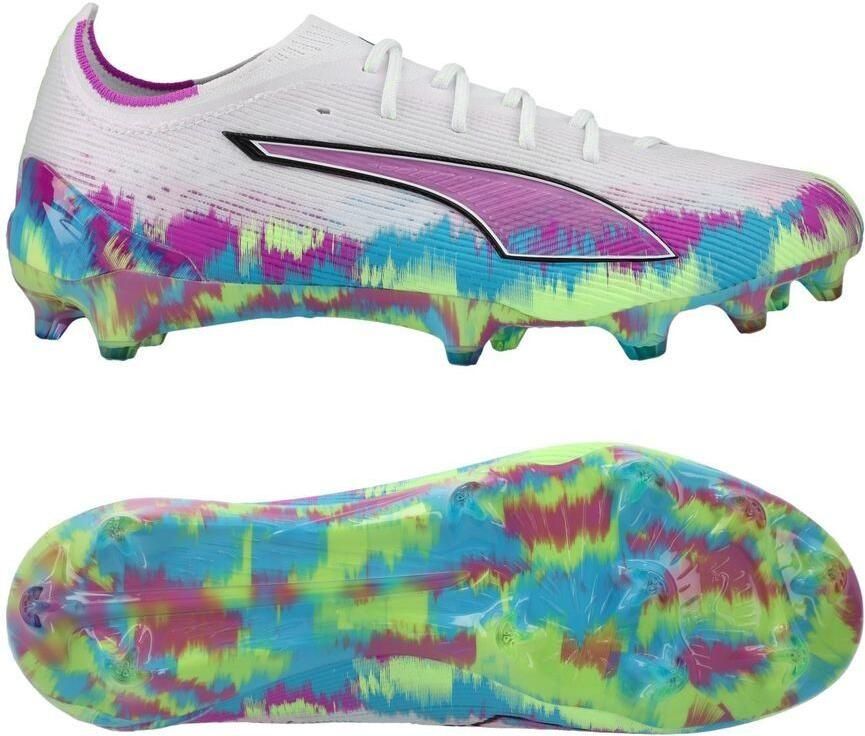 PUMA Ultra 6 Ultimate FG Brilliance Wit Fizzy Apple Blauw Pure Magenta Dames LIMITED EDITION