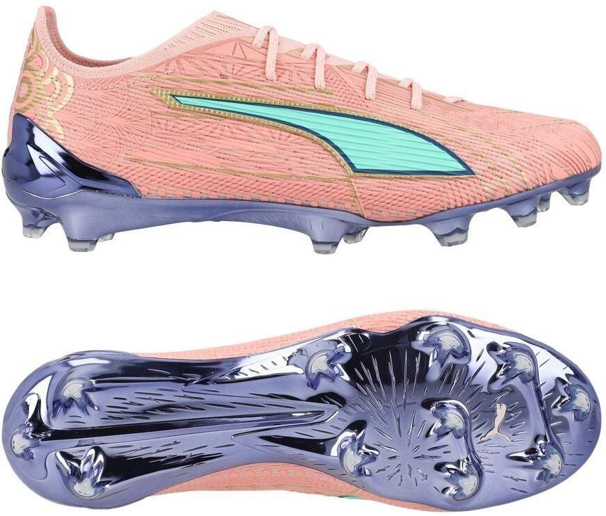 PUMA Ultra 6 Ultimate FG Miami City Edition Rose Dust Turquoise Goud Blue Crystal