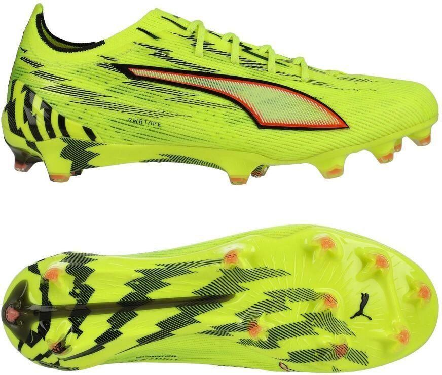 PUMA Ultra 6 Ultimate FG Unleashed Geel Zwart Gloeiend rood Neon Dames - Foto 4