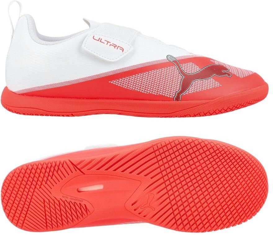 PUMA Ultra 7 Play Klittenband IT The Arrival Ultra Red Zwart Wit Kids