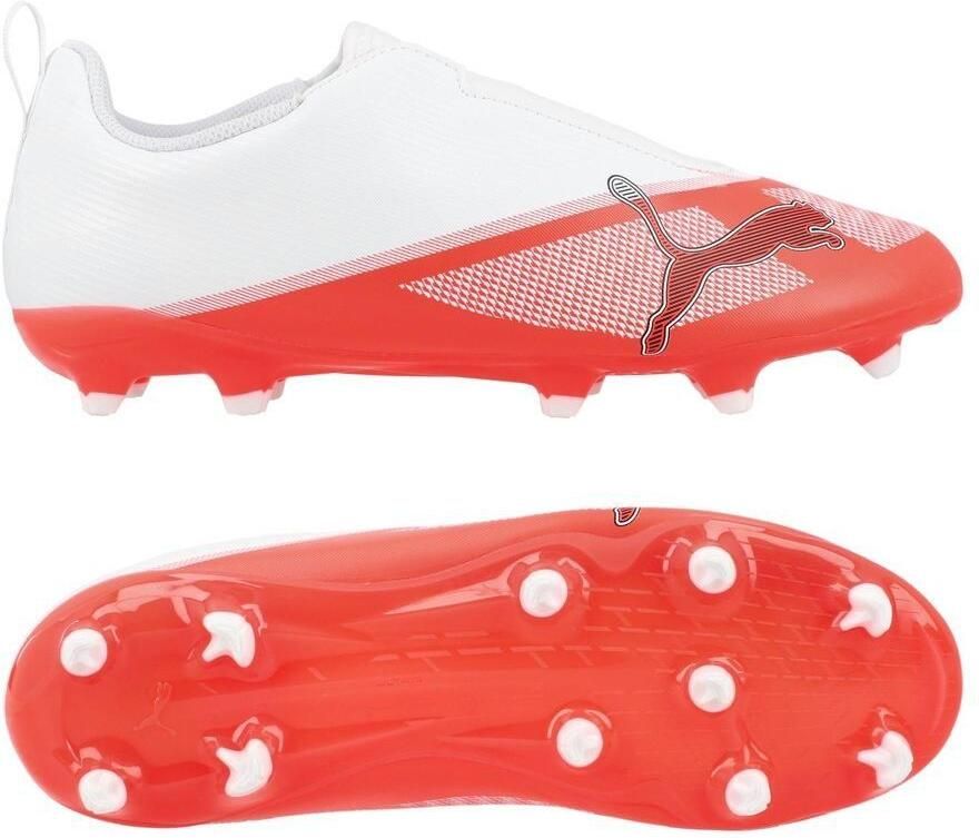 PUMA Ultra 7 Play Laceless FG AG The Arrival Ultra Red Zwart Wit Kids - Foto 2