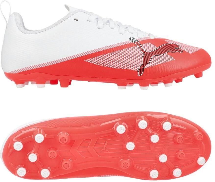 PUMA Ultra 7 Play Mg Junioren Voetbalschoenen Rood Wit 1 2 Kinderen - Foto 2