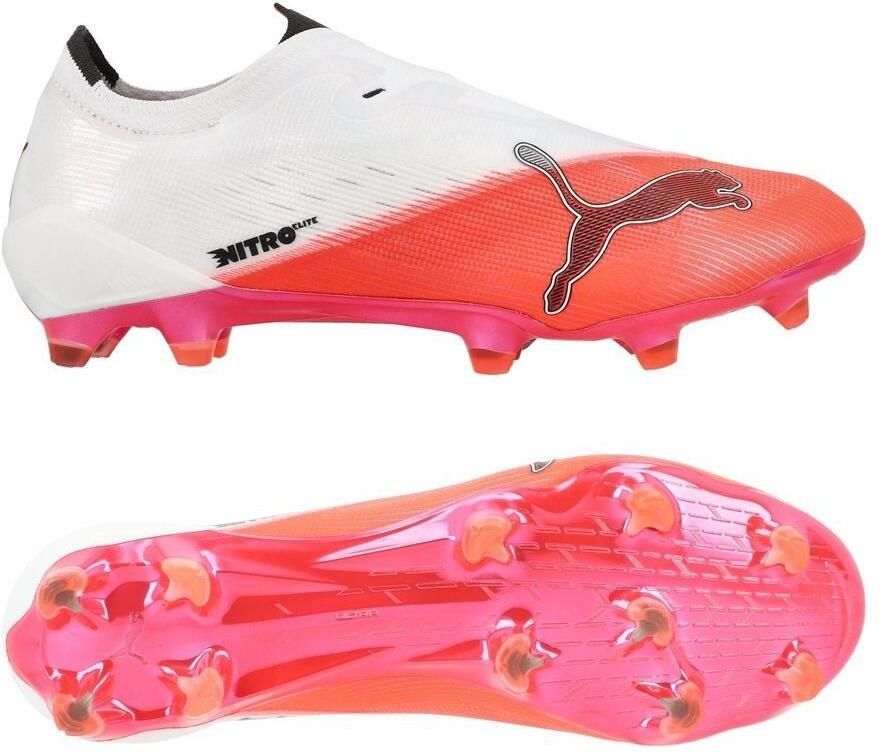 PUMA Ultra Nitro 7 Ultimate Veterloze Gras Voetbalschoenen (FG) Wit Felrood Zwart - Foto 2